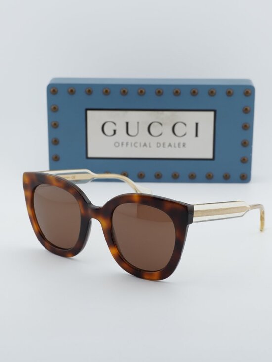 Gucci GG0564S 002 Women Cat Eye Sunglasses - Havana / Brown main image 6